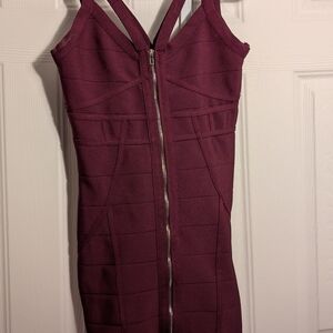 Shinestar Red Sleeveless Bodycon Cocktail Dress